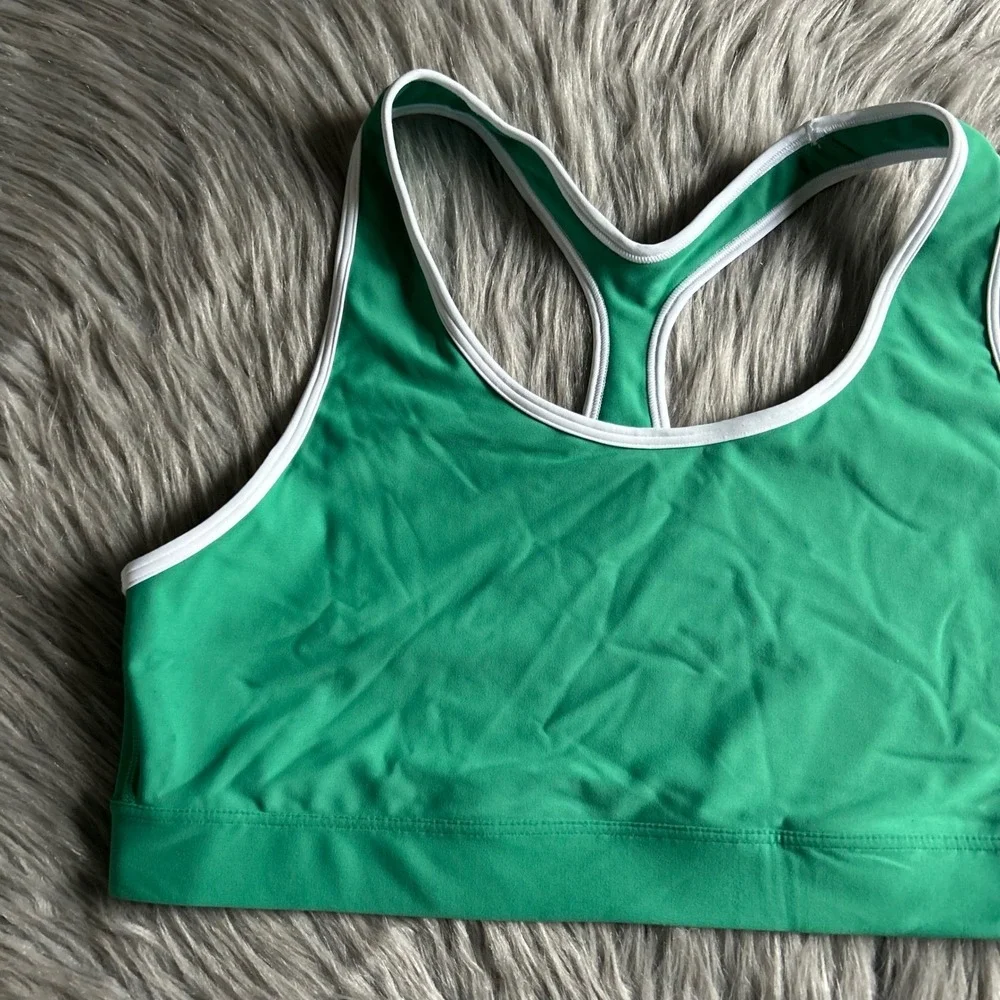 Old Navy Active‎ Powersoft Medium Support Go-Dry Sports Bra Womens Size XL Green
